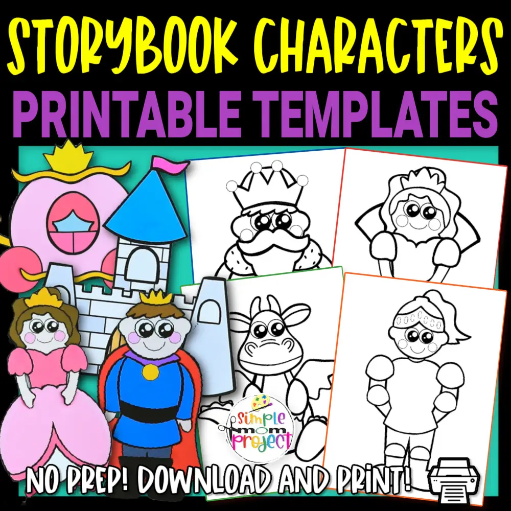 Are you looking for some fun, easy and easy storybook character coloring pages for your kids? This collection includes our most popular printable fantasy character template which are perfect for preschool art projects or home school craft classes. From a princess, carriage and horse to a dragon, prince and frog - there’s a storybook character printable your kids will love. Simply print the Storybook Character Templates, grab some of your favorite coloring supplies and get to coloring!